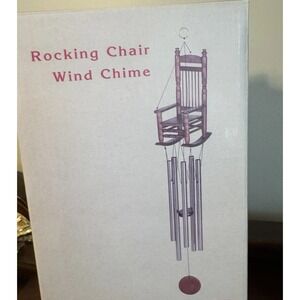 Cracker Barrel Wood Rocking Chair WIND CHIME! NOS Sun Drenched